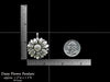 Handmade Solid Sterling Silver Daisy Flower Pendant Necklace
