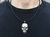 Skull Pendant Necklace Sterling Silver