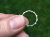 Prayer Rosary Ring Thin White Gold Side View