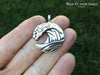 Ocean Wave Pendant Necklace Sterling Silver