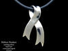 Awareness Ribbon Pendant Necklace Sterling Silver