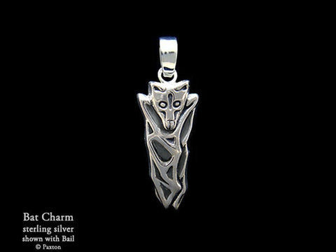 Bat Charm Necklace sterling silver