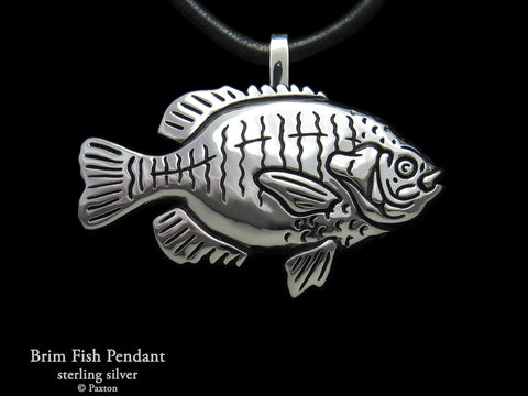 Bream Fish Pendant Necklace Sterling Silver