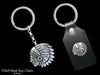 Chief Indian Head Key Chain Sterling Silver