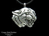 Cougar Head Pendant Necklace sterling silver