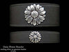 Daisy Flower on Leather Bracelet