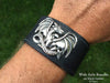 Large Carving Dragon on leather bracelet