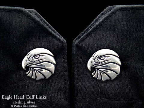 Eagle Head Cuff Links sterling silver