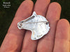 Horse Head Brooch in hand back view