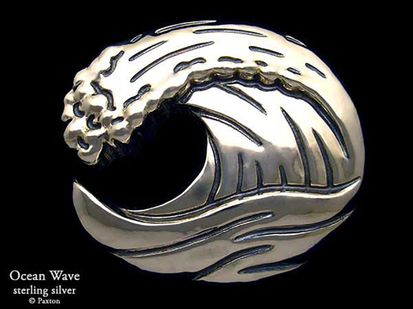 ocean-wave-belt-buckle-  display picture 3
