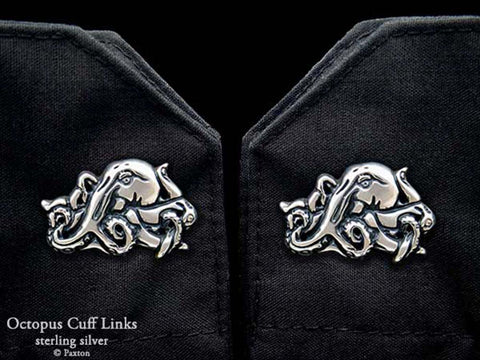 Octopus Cuff Links sterling silver