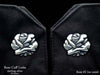 Rose Flower no stem Cuff Links sterling silver