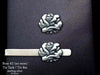 Rose #2 Tie Tack Tie Bar sterling silver