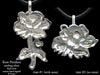 Rose Flower Pendant Necklace Sterling Silver