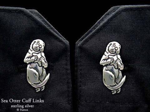 Sea Otter Cuff Links sterling silver