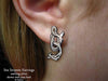Sea Serpent Earrings post back sterling silver