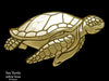 Sea Turtle Belt Buckle yellow brass