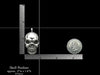 Skull Pendant Necklace Sterling Silver