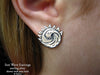 Sun Wave Earrings post back sterling silver