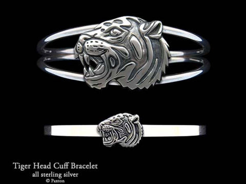 Tiger Head Cuff Bracelet