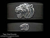 Tiger Head on Leather Bracelet