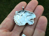 Tiger Head Pendant Necklace Sterling Silver