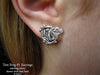 Tree Frog 1 Earrings post back sterling silver