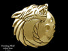Howling Wolf Head Belt Buckle yellow brass
