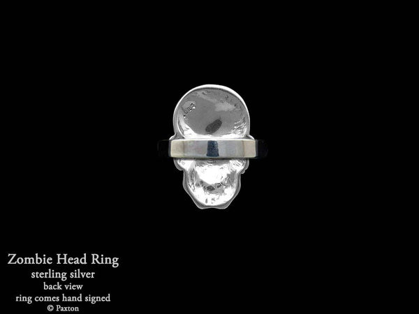 Sterling Silver Zombie Head Ring by Paxton Jewelry