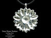 Handmade Solid Sterling Silver Daisy Flower Pendant Necklace