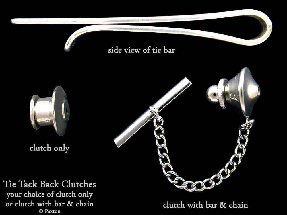 Sea Serpent Tie Tack Sea Serpent Tie Bar / Tie Clip by Paxton Jewelry Tie Tack (with Back Clutch & Chain)