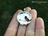 Ocean Wave Pendant Necklace Sterling Silver