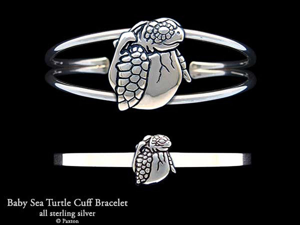 Baby Sea Turtle Cuff Bracelet
