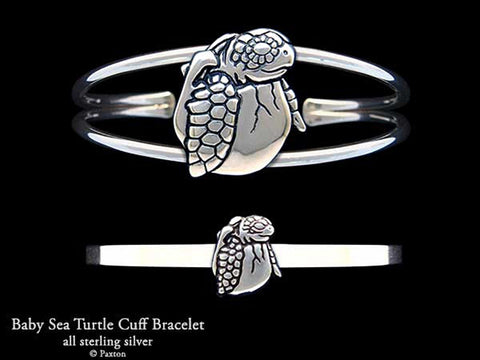 Baby Sea Turtle Cuff Bracelet