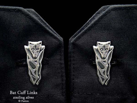 Bat Cuff Links sterling silver