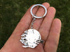 Large Carving Bonsai Key Chain back view in hand