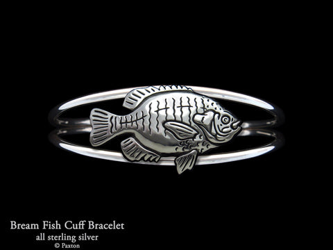 Bream Fish Cuff Bracelet Sterling Silver