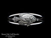 Bream Fish Cuff Bracelet Sterling Silver