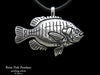 Bream Fish Pendant Necklace Sterling Silver