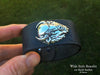 Bison Buffalo Head Bracelet Sterling Silver on Genuine Leather