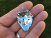 Buffalo Bison Head Pendant Necklace Sterling Silver