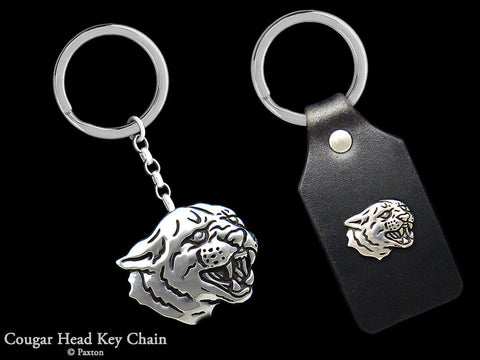 Cougar Panther Key Chain Sterling Silver