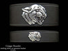 Cougar Panther on Leather Bracelet