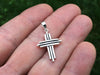 Cross Charm Necklace Sterling Silver