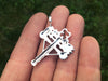 Crossbow Pendant Necklace Sterling Silver