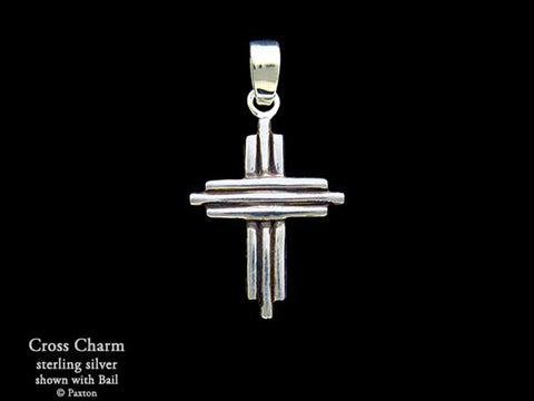 Cross charm necklace sterling silver