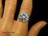 Daisy Flower ring sterling silver