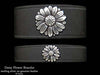 Daisy Flower on Leather Bracelet