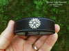 Daisy Flower Bracelet Sterling Silver on Genuine Leather