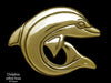 Dolphin Belt Buckle yellow brass